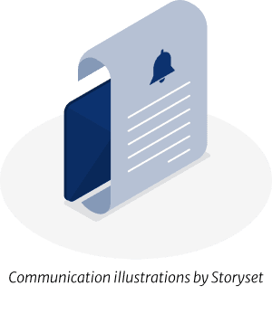 Ilustração de comunicação e documentos